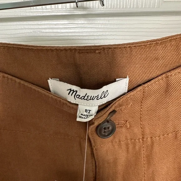 NWT Madewell The Harlow Wide Leg pant in acorn size 8T - Picture 2 of 5